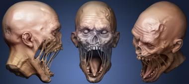 3D model Zombie Head 1 (STL)